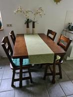Eettafel met 4 stoelen, Ophalen, Gebruikt, 4 tot 6 stoelen