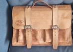 Original buffalo schooltas, boekentas,, leer, vintage, Bruin, Verzenden, Aktetas of Boekentas, Zo goed als nieuw