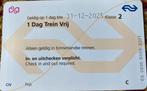 NS DAGKAART, Tickets en Kaartjes, Eén persoon, Trein, Algemeen kaartje