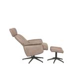 Relaxfauteuil Verdal incl. hocker (Taupe), Nieuw, 75 tot 100 cm, Ophalen of Verzenden, 50 tot 75 cm