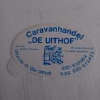 Oude sticker.  Caravanhandel,,DE UITHOF.  Utrecht., Ophalen of Verzenden, Zo goed als nieuw