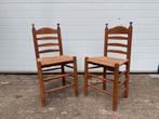 Authentieke houten stoelen, Huis en Inrichting, Stoelen, Ophalen, Gebruikt, Bruin, Twee