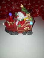 Leuke sneeuwpop in trein met verlichting, Diversen, Kerst, Ophalen of Verzenden, Zo goed als nieuw