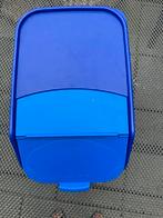 Tupperware bak, 3,5-5 liter. Doorzichtig met blauwe deksel, Ophalen, Gebruikt, Blauw, Bak of Kom
