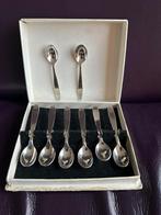 Advocaat lepel 8 st verzilverd N100 in doosje, Ophalen of Verzenden