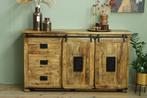 Dressoir India, 3 lades en 2 deuren, 150 tot 200 cm, Ophalen of Verzenden, Metaal, Minder dan 100 cm