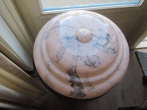 Lampenkap Art Deco voor een hangende lamp roze grijze wolken, Huis en Inrichting, Lampen | Lampenkappen, Zo goed als nieuw, Minder dan 25 cm