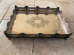 Zilvermetalen tray- dienblad uit India, Ophalen of Verzenden, Gebruikt, Rechthoekig, Metaal