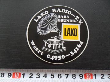 sticker Weert LAKO Radi TV  SABA GRUNDIG  Pathefoon  beschikbaar voor biedingen