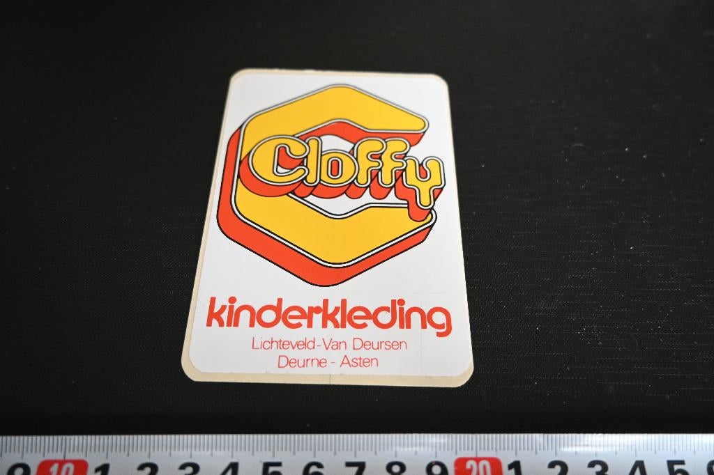 sticker Deurne Asten CLOFFY   Lichteveld Van Deursen, Ophalen, Zo goed als nieuw
