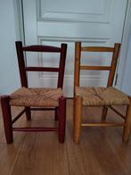 2 rieten stoeltjes - samen €17,50, Ophalen, Gebruikt, Stoel(en)