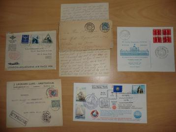 Nederland, 5 enveloppen, wv 1 met brief beschikbaar voor biedingen