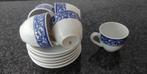 5 kopjes en schoteltjes blauw Suisse Langenthal espresso 5,5, Huis en Inrichting, Keuken | Servies, Ophalen of Verzenden, Zo goed als nieuw