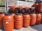 Te koop voer ton / regenton 220 liter! Draaideksel vat ton, Kunststof, Met kraantje, 150 liter of meer, Nieuw