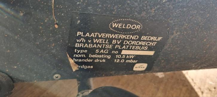 Brabantse Plattebuis Kachel - Getest!, Huis en Inrichting, Kachels, Gebruikt, Vrijstaand, Plattebuiskachel, Gas, Ophalen