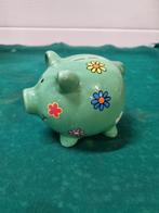 spaarvarken groen met bloemen, Verzamelen, Spaarpotten, Ophalen of Verzenden, 'T Olde Gre-j, Info@toldegrej.nl, Endepoelstraat 20f Didam