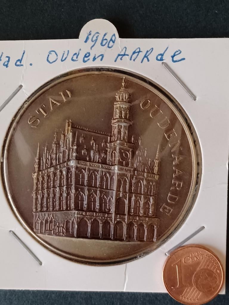 Grote penning stad oudenaarde, Ophalen of Verzenden, Overige materialen