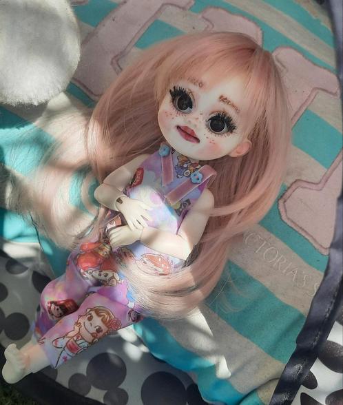 Ooak custom made, 23 cm hars bjd fullset., Verzamelen, Poppen, Zo goed als nieuw, Pop, Ophalen of Verzenden