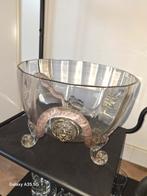 Bowl/ Punch set met 7 glazen. Thomas Webb leeuwenkop., Antiek en Kunst, Antiek | Glas en Kristal, Ophalen