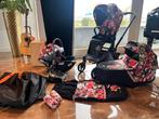 Cybex Spring Blossom complete set, Kinderen en Baby's, Kinderwagens en Combinaties, Gebruikt, Combiwagen, Verstelbare duwstang
