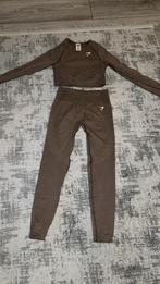 Gymshark Sport Set - Bruin - Maat M, Kleding | Dames, Sportkleding, Maat 38/40 (M), Bruin, Ophalen of Verzenden, Fitness of Aerobics