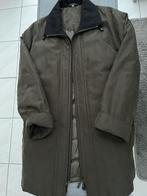 Lange olijfgroene damesjas met dubbele rits (L), Kleding | Dames, Jassen | Winter, Ophalen of Verzenden, Zo goed als nieuw, Maat 42/44 (L)