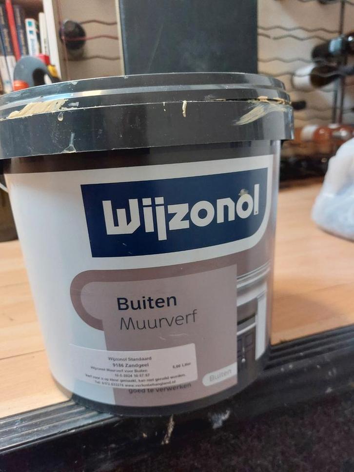 muurverf van wijzonol zandgeel, Doe-het-zelf en Verbouw, Verf, Beits en Lak, Nieuw, Verf, Minder dan 5 liter, Geel, Ophalen