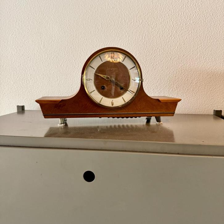 Pendule, Tafelklok Junghans, Antiek en Kunst, Curiosa en Brocante, Ophalen of Verzenden