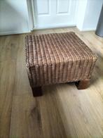 Rotan voetenbank, Huis en Inrichting, Banken | Voetenbanken en Poefen, Ophalen, Minder dan 50 cm, Gebruikt, Vierkant