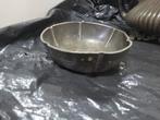 Antiek Tinnen Schaal met Bloemmotief, Antiek en Kunst, Ophalen of Verzenden