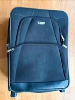 Zwarte Delsey koffer met wieltjes, Ophalen, Gebruikt, 50 tot 60 cm, Zacht kunststof