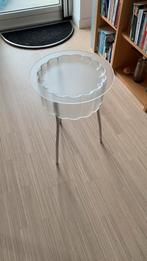 Ikea bijzettafeltje, semi transparant., 45 tot 60 cm, Gebruikt, Rond, Ophalen of Verzenden