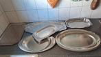 Diverse vintage rvs serveerschalen, Ophalen of Verzenden