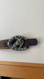 Vintage Riem met gesp  hoefijzer paard, Ophalen of Verzenden, Gedragen, Bruin