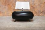 ZGAN! Leolux Pallone design fauteuil zwart en gebr wit leer