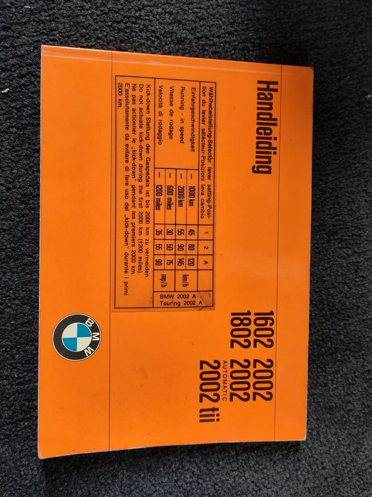 BMW 1602 1802 2002 TII Handleiding - Zeer Nette Staat, Auto diversen, Handleidingen en Instructieboekjes, Ophalen of Verzenden