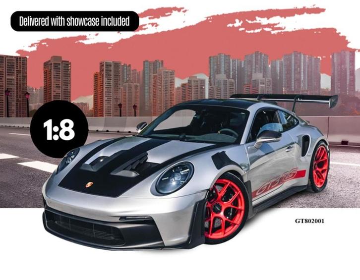 Porsche 992 GT3 RS GT Spirit 1/8 nieuw!, Hobby en Vrije tijd, Modelauto's | 1:5 tot 1:12, Nieuw, Auto, 1:5 t/m 1:8, Ophalen of Verzenden