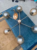 Moderne hanglamp met glazen bollen, Ophalen of Verzenden, Gebruikt, Glas, 50 tot 75 cm