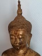 monumentale antiek bronze vergulde buddha 70 cm, Antiek en Kunst, Ophalen