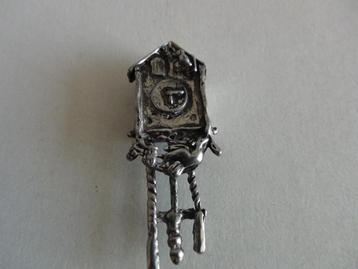 Miniatuur zilver L93c koekoeks klokje zilveren miniaturen beschikbaar voor biedingen