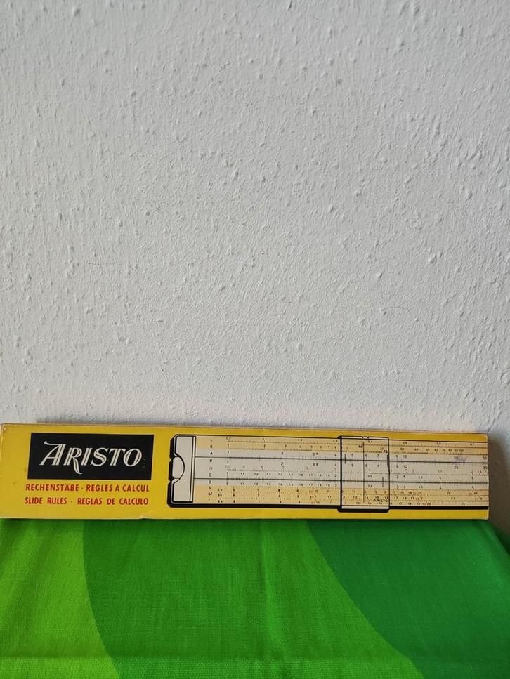 Oude Aristo rekenliniaal in originele doos + gebruiksaanw., Antiek en Kunst, Antiek | Gereedschap en Instrumenten, Verzenden