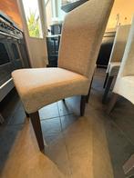 4 Grijze eetkamerstoelen, Huis en Inrichting, Stoelen, Ophalen, Zo goed als nieuw, Grijs