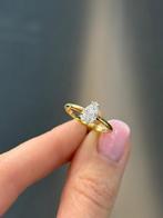 18KT Goud - Solitaire Peer Labgrown Diamant - 0.58ct, Sieraden, Tassen en Uiterlijk, Ringen, Ophalen, Nieuw, Goud, Dame