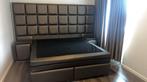 eric kuster boxspring 200x180, Ophalen, Bruin, Tweepersoons, Zo goed als nieuw