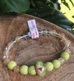 Armband met oa trollbead, edelstee, Verzenden, Nieuw, Zilver, Zilver
