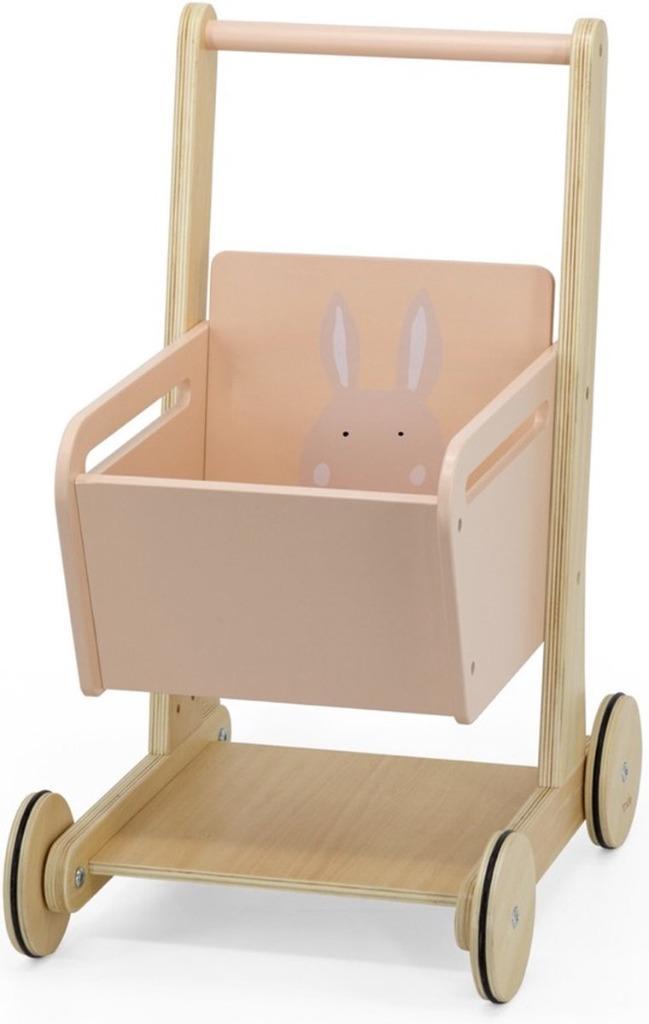 Trixie Houten Winkelkar | Mrs. Rabbit (nieuw in doos), Kinderen en Baby's, Speelgoed | Houten speelgoed, Nieuw, Duw- of Trekspeelgoed