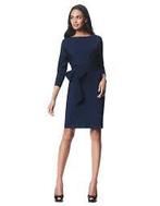 LaDress Carla /s of m  jurk travelstof sash Midnight, LaDress, Blauw, Knielengte, Maat 38/40 (M)