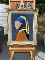 Uniek wandkleed in brocante lijst 62 x 52 cm, Ophalen, Nieuw