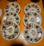 Vintage Bloemen Borden Set, Ophalen of Verzenden, Gebruikt, Bord