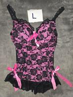 Stoer Korset met Jarretelles - Maat L, 80C, Verzenden